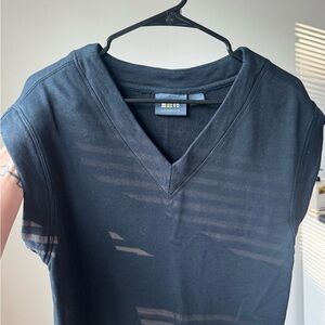 Anthropologie Black Cap Sleeve Muscle Tee